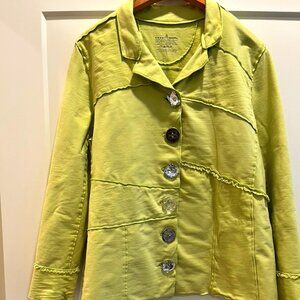 Funky Neon Buddha Lime Green Jacket, L